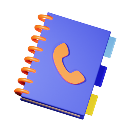 Telefonbuch  3D Icon