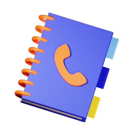 Telefonbuch  3D Icon