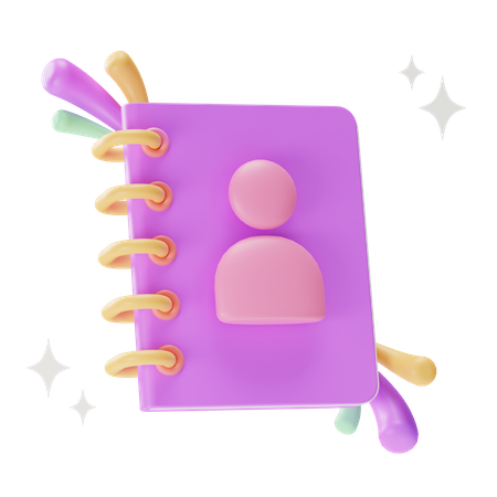 Telefonbuch  3D Icon