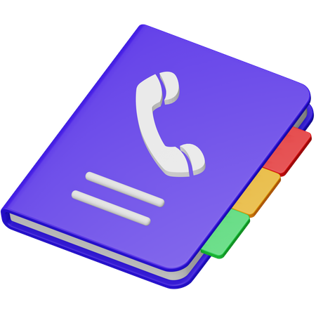 Telefonbuch  3D Icon