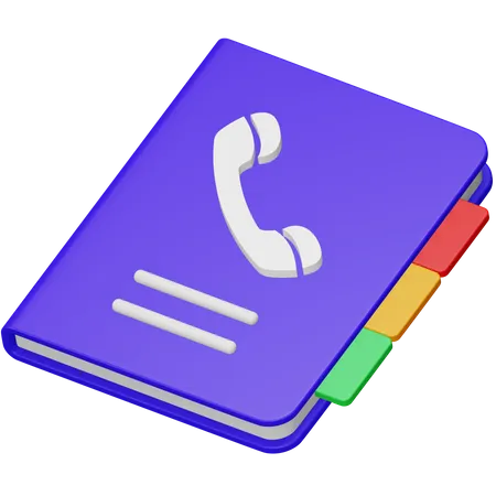 Telefonbuch  3D Icon