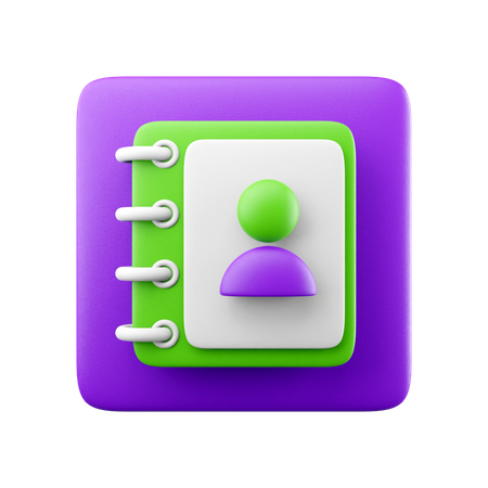 Telefonbuch  3D Icon