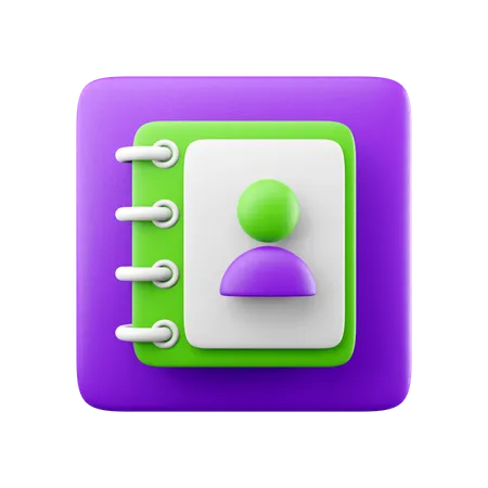 Telefonbuch  3D Icon