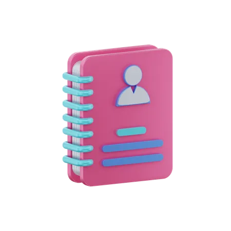 Telefonbuch  3D Icon