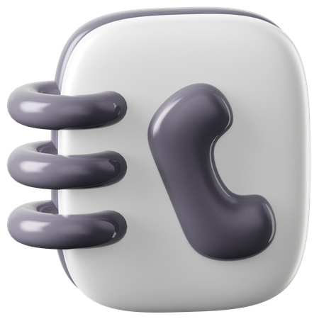 Telefonbuch  3D Icon