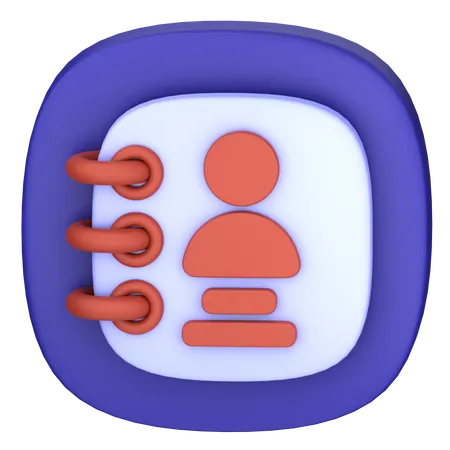 Telefonbuch  3D Icon