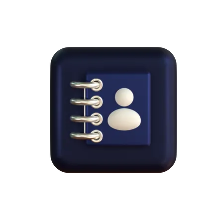 Telefonbuch  3D Icon