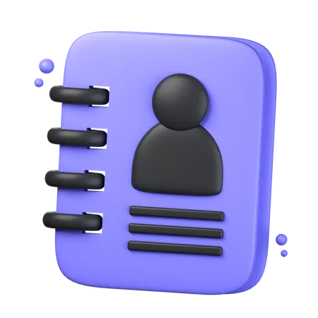 Telefonbuch  3D Icon