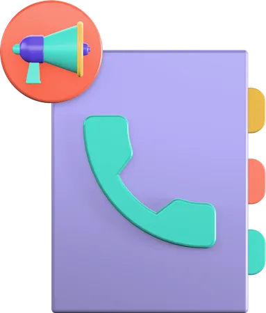 Telefonbuchmarketing  3D Icon