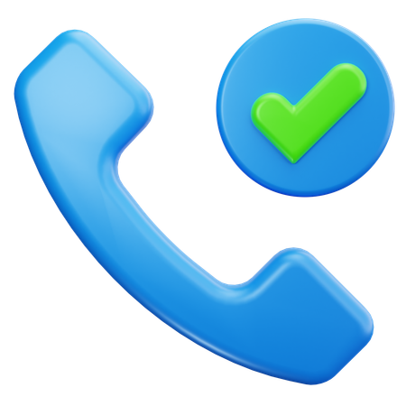 Telefone aprovado  3D Icon