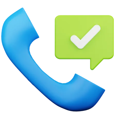 Aprovação por telefone  3D Icon