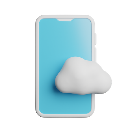 Armazenamento em nuvem para telefone  3D Icon