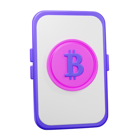 Telefone bitcoin  3D Icon