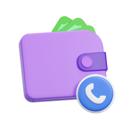 Carteira de telefone  3D Icon