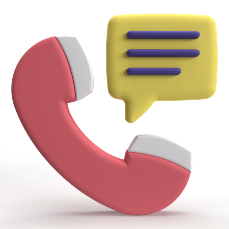 Bate-papo por telefone  3D Icon