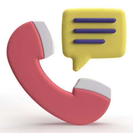 Bate-papo por telefone  3D Icon