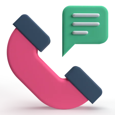 Bate-papo por telefone  3D Icon