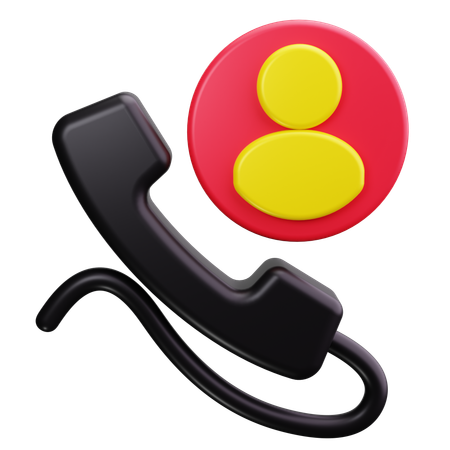 Contato telefônico  3D Icon