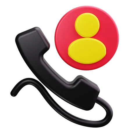 Contato telefônico  3D Icon