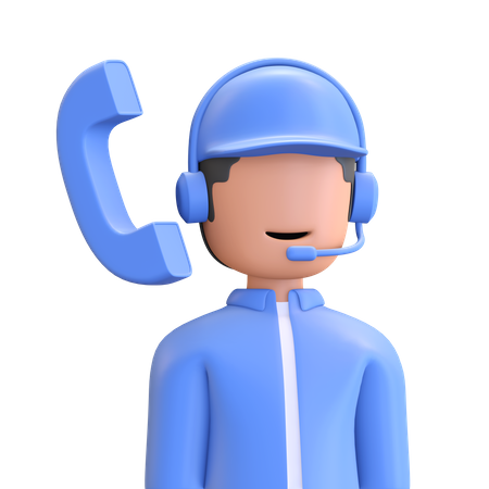 Telefone de atendimento ao cliente  3D Icon