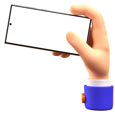 Mão segurando o telefone 1  3D Icon