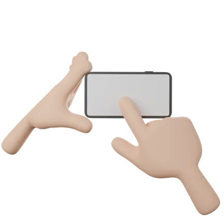 Mão segurando o telefone  3D Icon