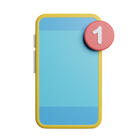 Telefone de notificação  3D Icon