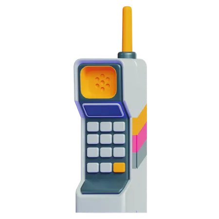 Telefone móvel retrô de tijolos  3D Icon