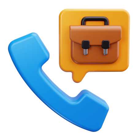 Telefone Comercial  3D Icon