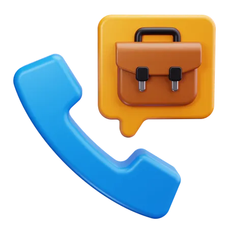 Telefone Comercial  3D Icon