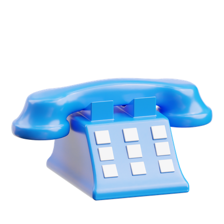 Telefone Comercial  3D Icon