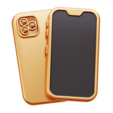 Telefone dourado  3D Icon