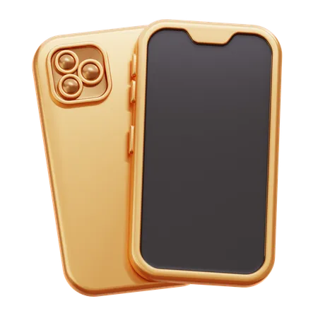 Telefone dourado  3D Icon