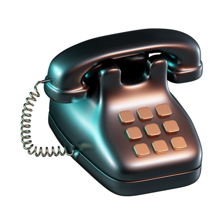 Telefone Comercial  3D Icon