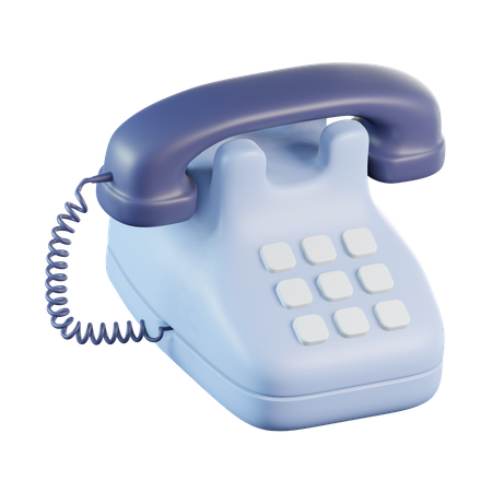 Telefone Comercial  3D Icon