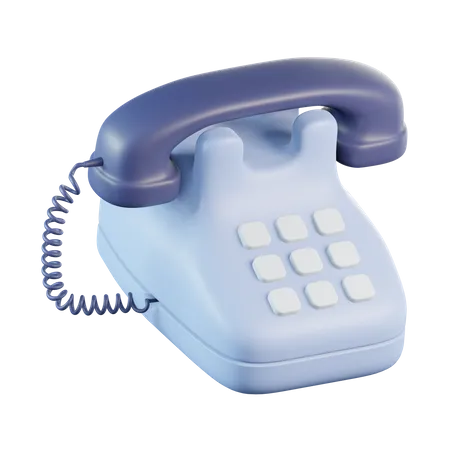 Telefone Comercial  3D Icon