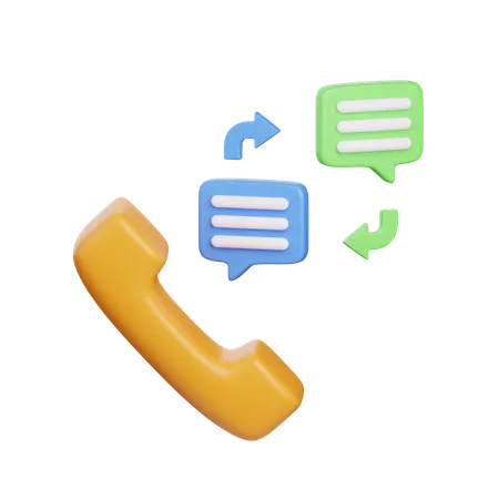 Conversa por telefone  3D Icon