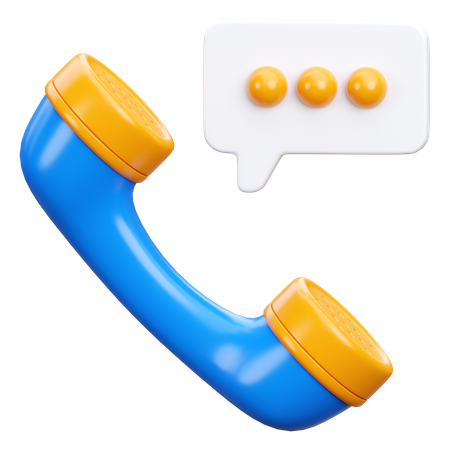 Conversa por telefone  3D Icon