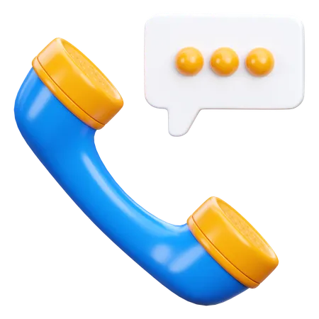 Conversa por telefone  3D Icon