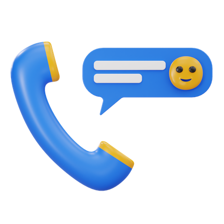 Conversa por telefone  3D Icon