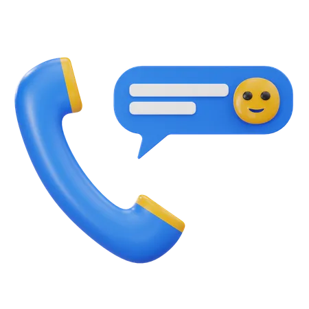 Conversa por telefone  3D Icon