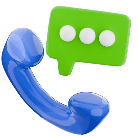 Conversa por telefone  3D Icon