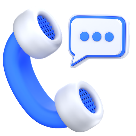 Conversa por telefone  3D Icon