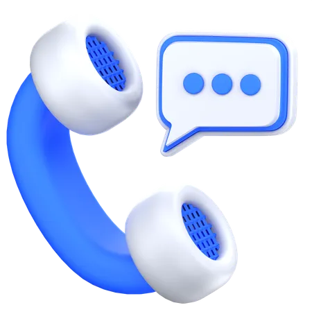 Conversa por telefone  3D Icon