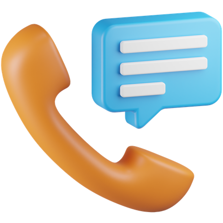 Conversa por telefone  3D Icon