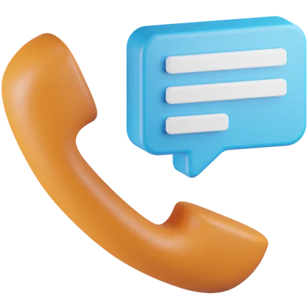 Conversa por telefone  3D Icon