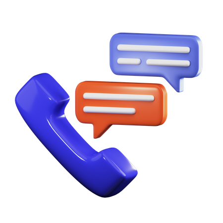 Conversa por telefone  3D Illustration