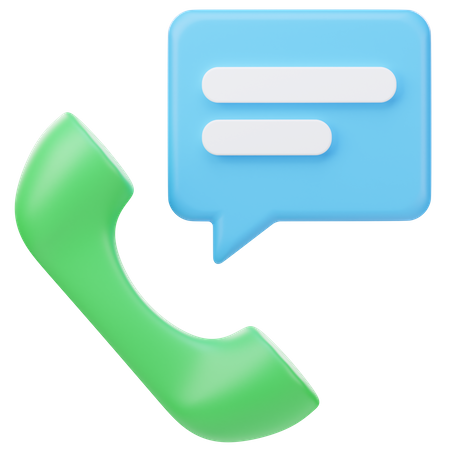 Conversa por telefone  3D Icon