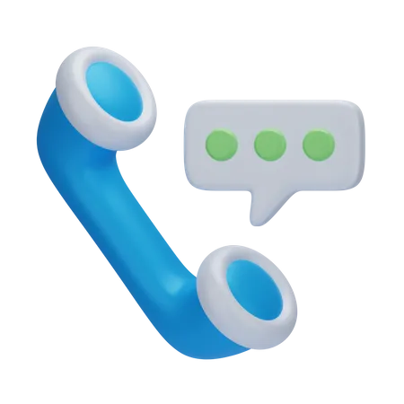 Conversa por telefone  3D Icon