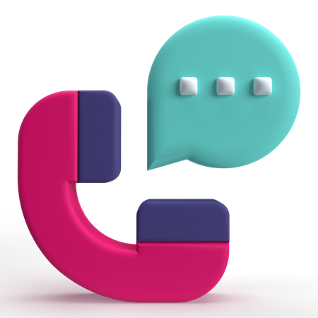 Chamada telefónica  3D Icon